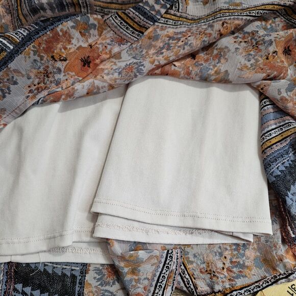 Xhilaration Dress Womens Small Multicolor Maxi Boho Casual Off The Shoulder - Picture 13 of 16